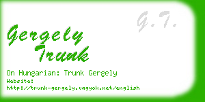 gergely trunk business card